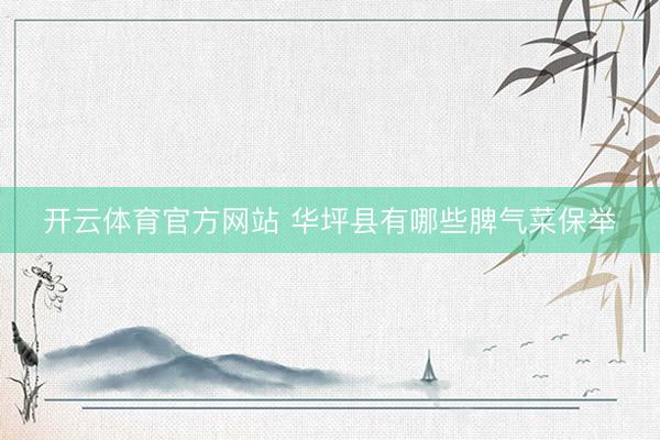 开云体育官方网站 华坪县有哪些脾气菜保举